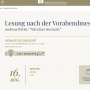 08-2025. Leseankündigung
